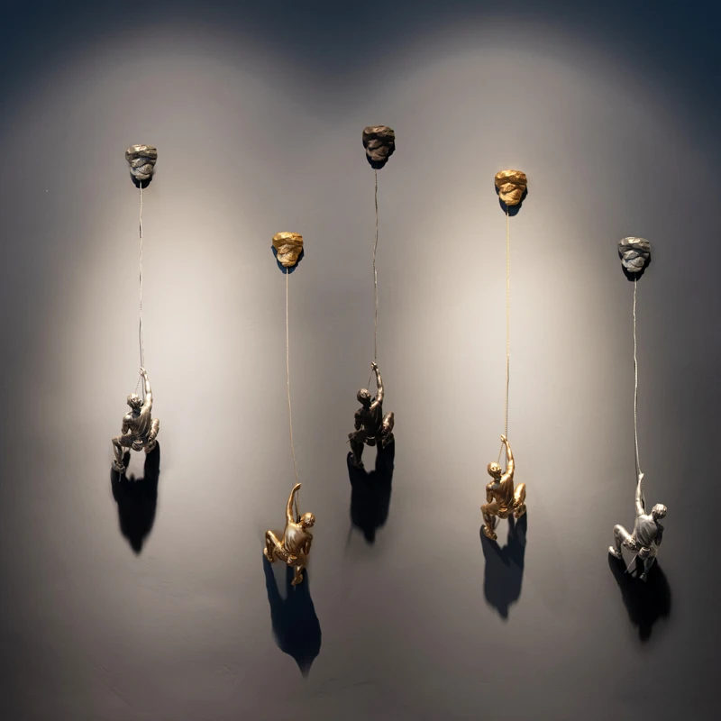 Настенное художественное подвесное крепление из смолы для альпинизма в