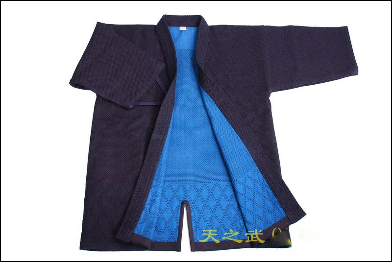 Костюм кэндо в японском стиле темно-синий двухслойный Кендо айкидо Iaido Gi