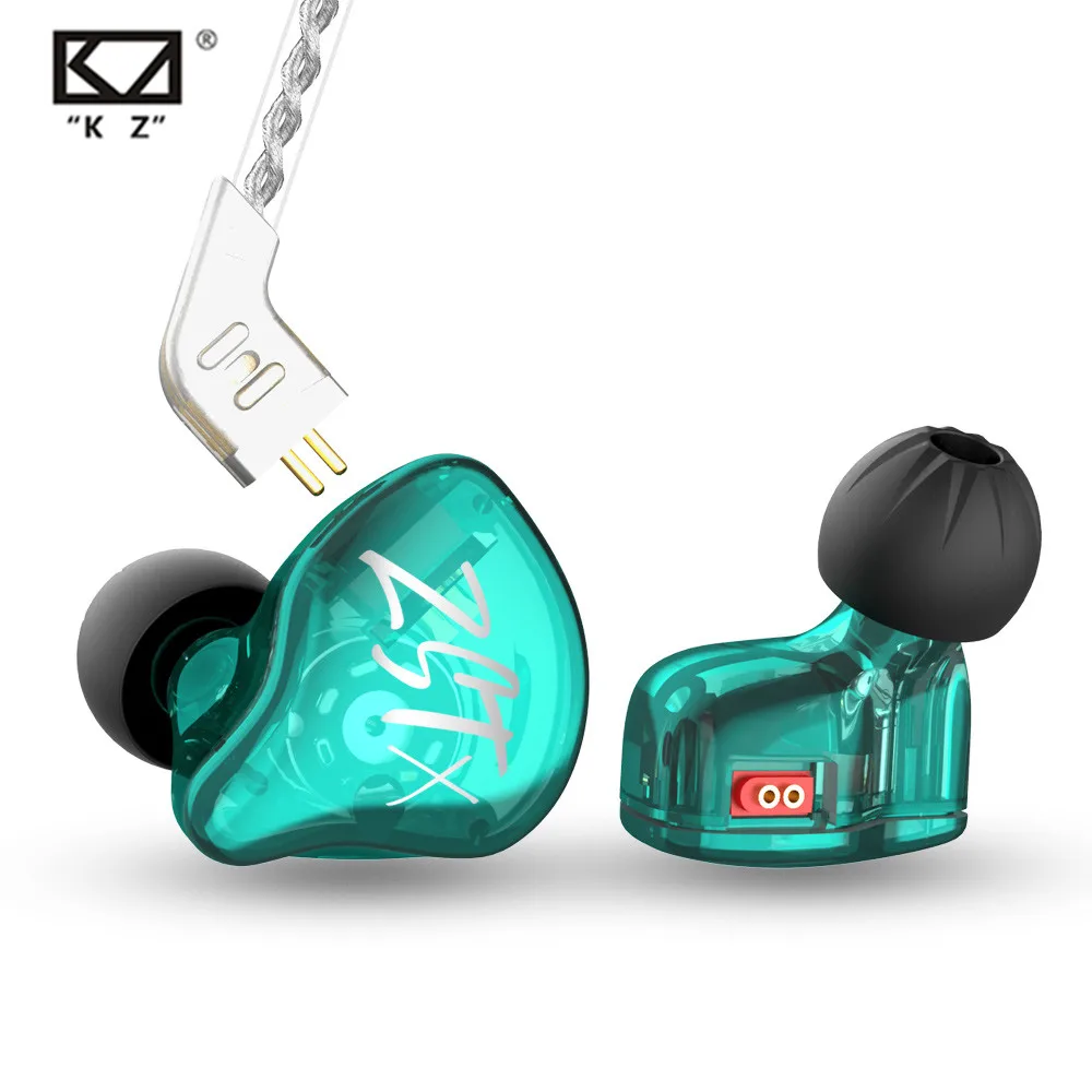 Гибридные наушники вкладыши KZ ZST X 1BA 1DD HIFI бас спортивные DJ гарнитура с