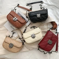 Winter Fashion Handbag for Women PU Leather Shoulder Bag Chain Strap Female Crossbody Bag