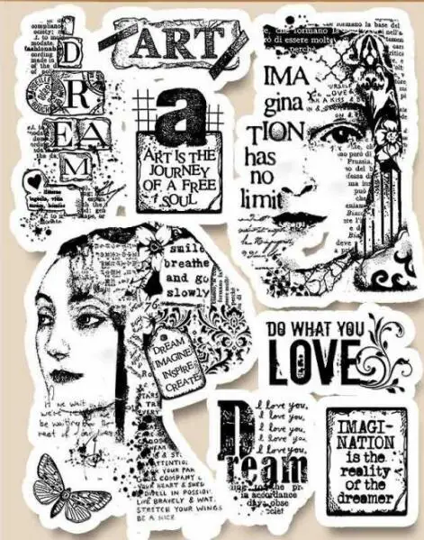 Винтажный/Любовь прозрачный силиконовый штамп/печать для DIY