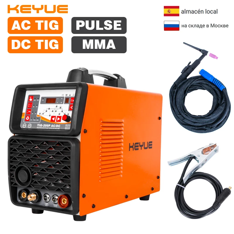 KEYUE TIG200P AC DC портативный однофазный 220 В алюминиевый сварочный инвертор цифровой