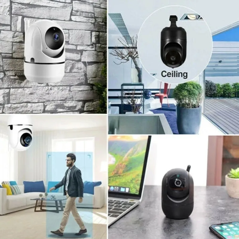 

IP Camera Black Smart 1080P HD Cloud Home Security camera Auto Tracking Network Wireless CCTV video Surveillance WiFi Camera