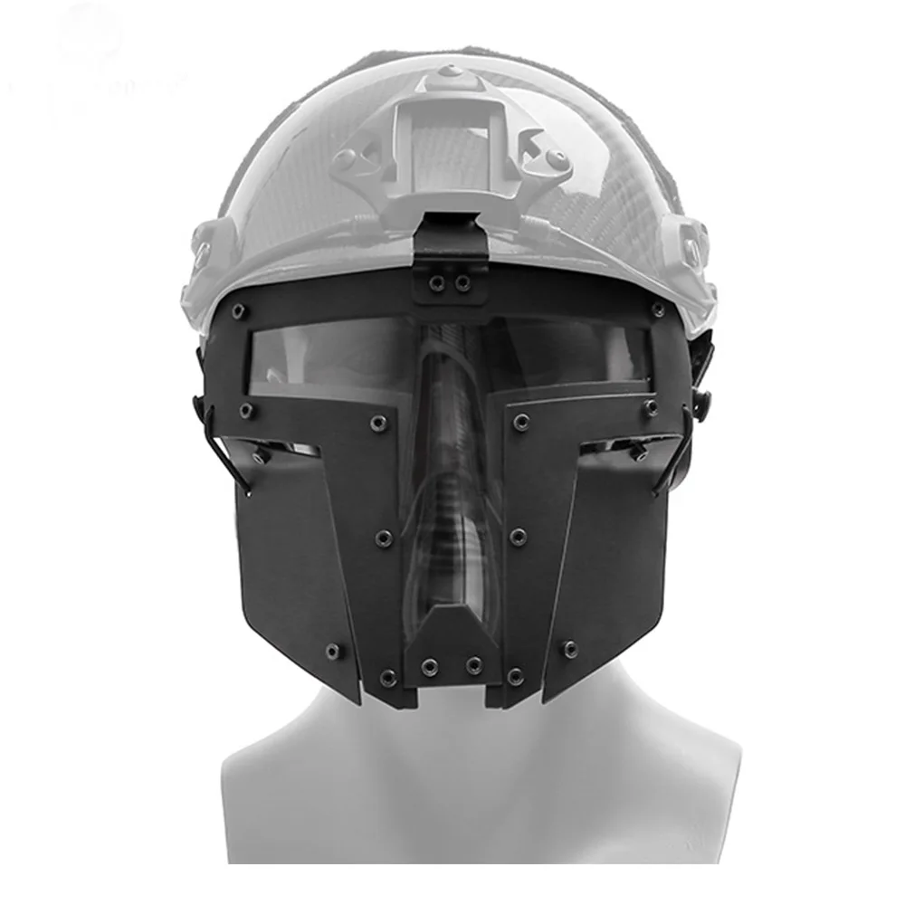 Маска воина железная маска защитная на все лицо сетчатая/линза спартанца