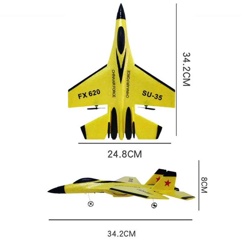 FX-620 2 4G 2CH SU-35 Glider RC Remote Airfoam RTF Plane UAV пенопластовый самолет детские игрушки сборная