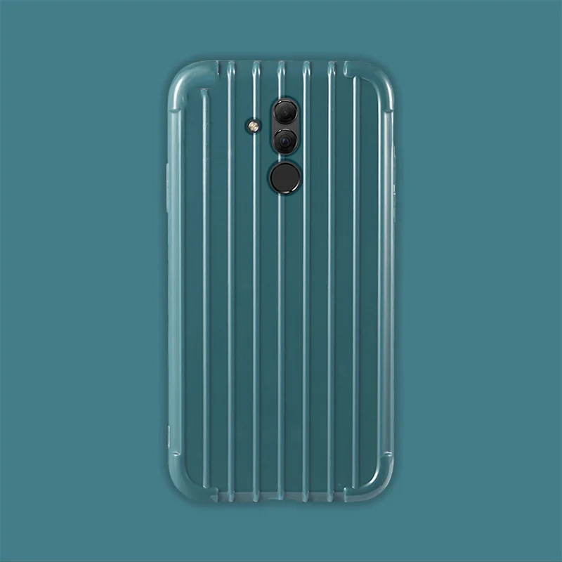 Blue Роскошный багажный чехол для huawei mate 20 lite, Модный милый чехол, чехол для багажника из ТПУ, силиконовая задняя крышка для huawei mate 20 lite, чехол - Цвет: Blue