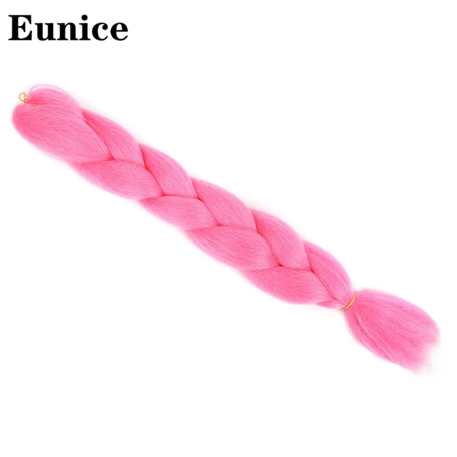 Dark pink 24 дюйма, 100 г, светящиеся большие синтетические косы, блестящие волосы в темноте, мягкие плетеные волосы для наращивания, рождественский подарок, волосы Юнис - Цвет: Dark pink