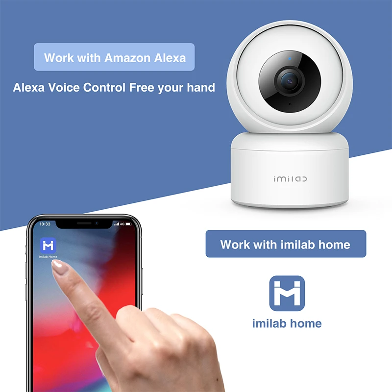 IMILAB C20 Home Security Camera Wifi 1080P Ip Indoor Webcam CCTV Vedio Surveillance Cam Work at App Compatible with Alexa | Безопасность