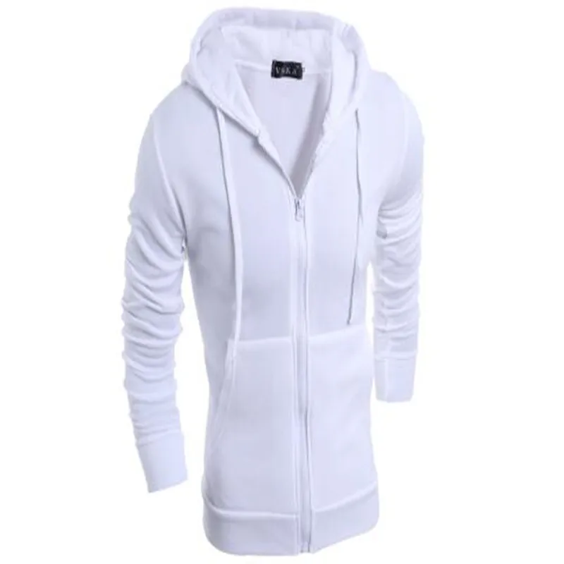 Для мужчин новый осенне-зимний простой молодежное худи с застежкой-молнией