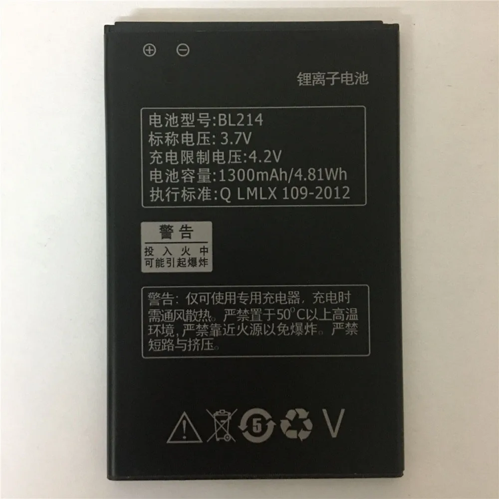 Новый аккумулятор BL214 1300 мАч для Lenovo A208T A218T A269 A269I A300TA305E A316 A360E + код отслеживания |