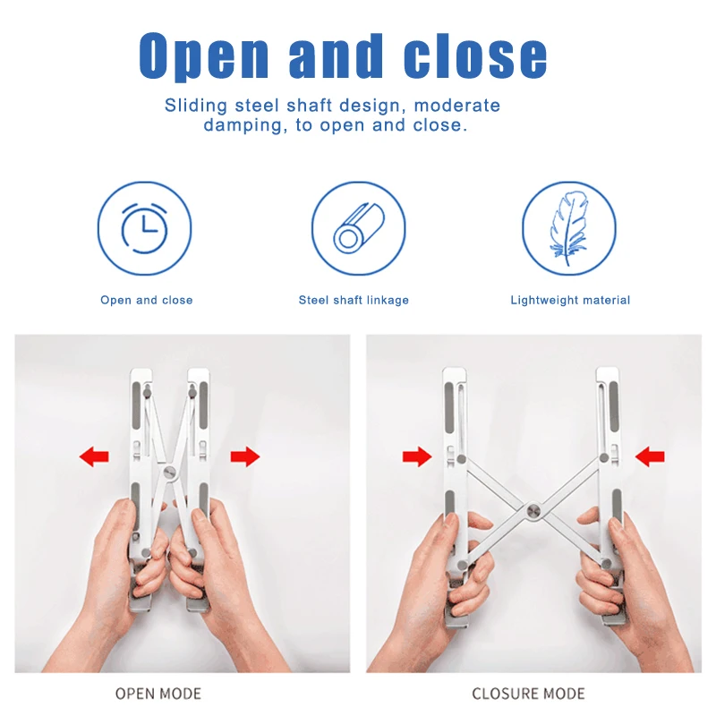 Алюминиевый Сплав регулируемая складная подставка для ноутбука кронштейн