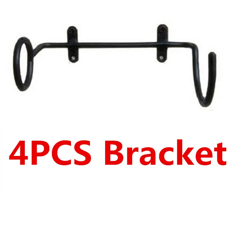 4PCS Brackets 1-100 шт, дешевое настенное крепление черного металла, полка для винных бутылок, подставка для винных бутылок, кронштейн для винных бутылок от поставщика - Цвет: 4PCS Brackets