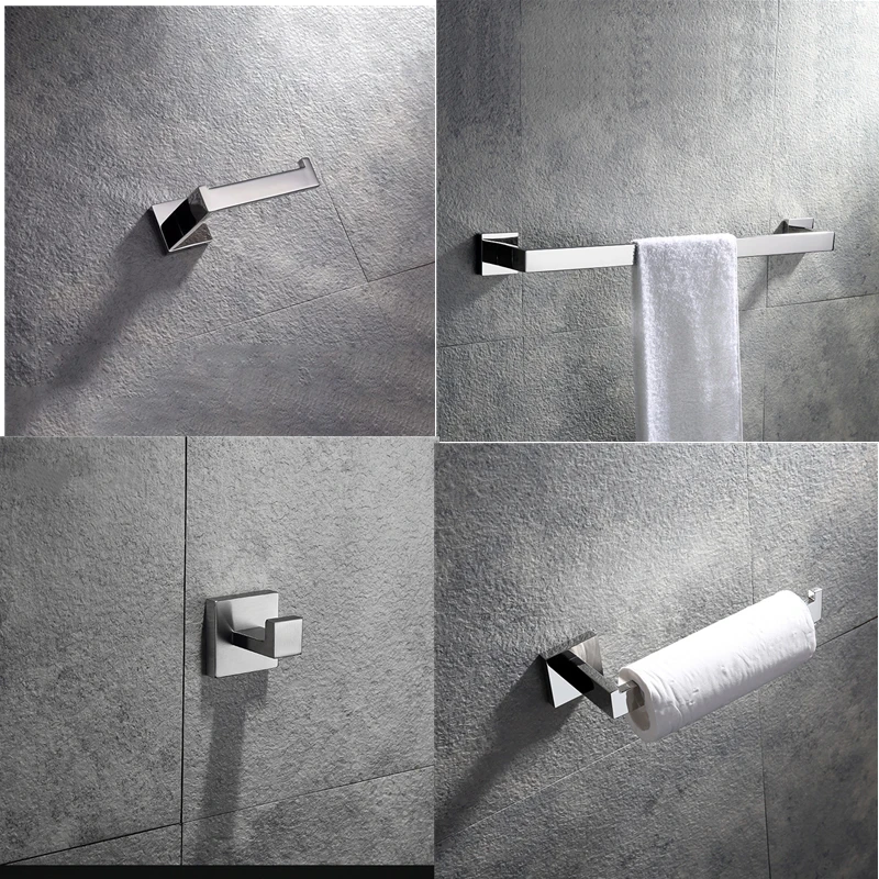 4 шт. хромированные держатели для полотенец из нержавеющей стали|Наборы