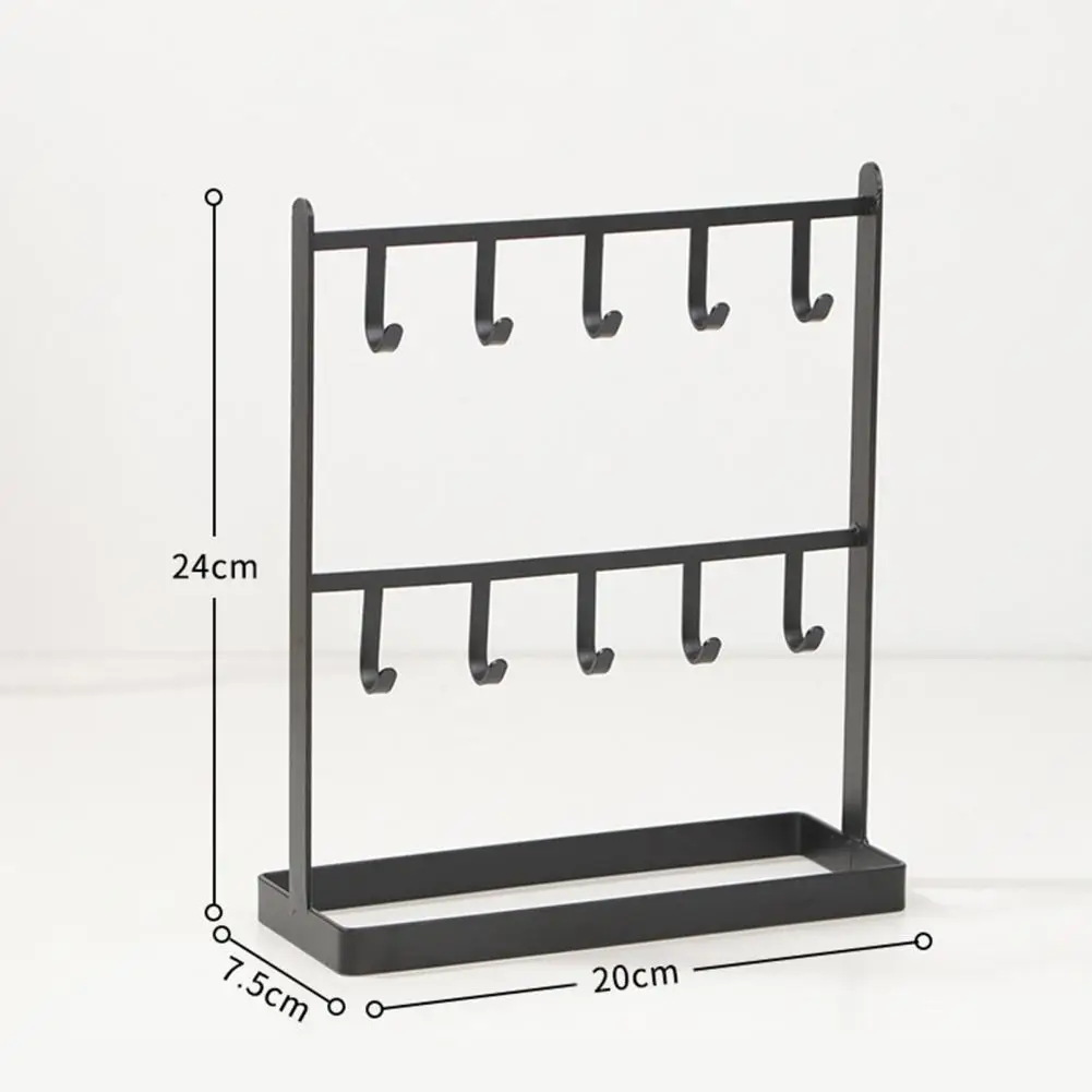 

Jewelry Rack Jewelry Display Stand Wear-resistant Creactive Wrought Iron Earring Organizer Earrings Display Rack for Necklace