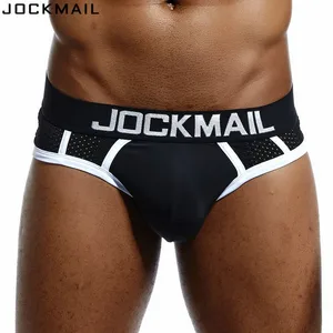 Трусы-джоки JOCKMAIL мужские сетчатые, Брендовое пикантное дышащее нижнее белье, одежда для сна, нейлоновые трусы с промежностью, шорты