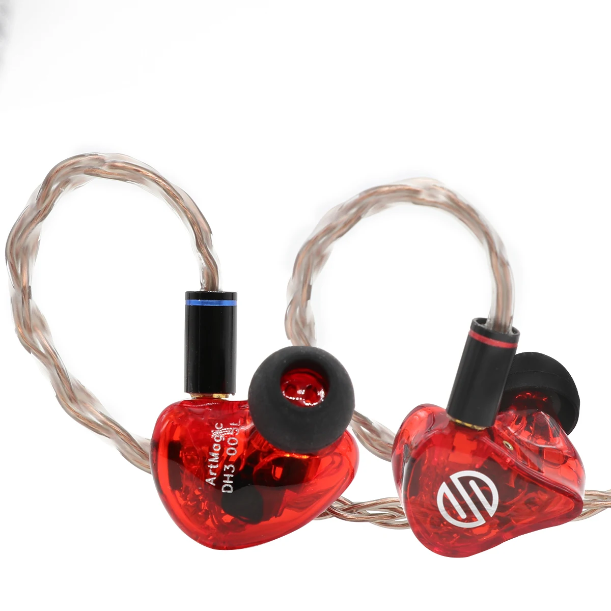 BGVP DH3 Red BGVP DH3 1DD+ 2BA Гибридный тройной драйвер внутриканальные мониторы со съемным MMCX кабелем для аудиофилов - Цвет: BGVP DH3 Red