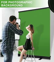 photography green screen collapsible chroma key panel background removal wrinkle resistant pull up style with stand for video