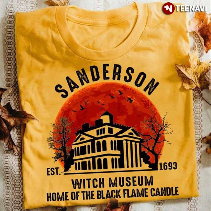 Футболка с изображением Сандерсона ведьмы музей дом черного пламени свечи |