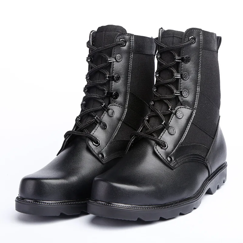 

Warmest Wool Black Ankle Boots Steel Toe Work Shoes for Man Spring Autumn Lace Up Army Boots Homme Safety Shoes High Top