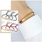 Женские тонкие браслеты с гравировкой, повседневные регулируемые браслеты из спортивной веревочной цепочки, индивидуальные подарки для нее