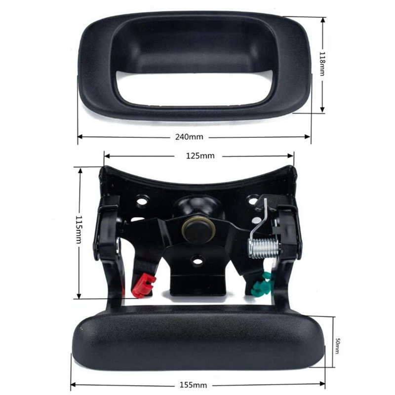 

Tailgate Handle Latch And Bezel With Lever Clip Decorative Tailgate Handle Bezel, Suitable For Chevrolet 15997911/15228541