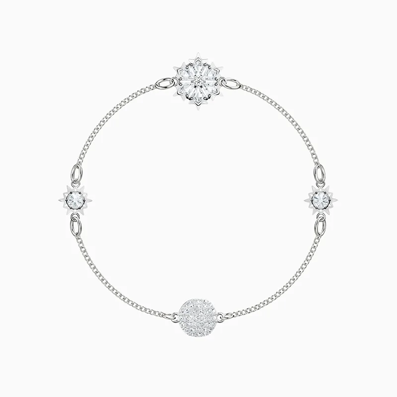 

Fashion SWA Bracelet New REMIX COLLECTION SNOWFLAKE STRAND Bracelet Charming Snowflake Lady Jewelry Gift Free Shipping