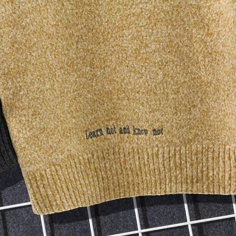 

Huncher Mens Sweater Male Turtleneck Men 2020 Autumn Casual High Neck Pullover Men Mens Jumpers Sweaters Black Sweater For Men