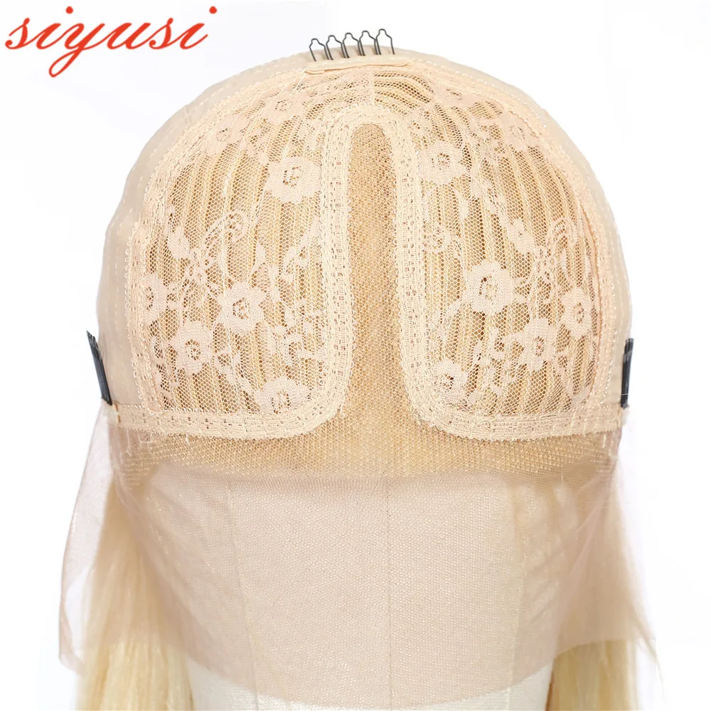 

SIYUSI Blonde Brazilian Straight Human Hair Wigs 613 Glueless HD Transpare Lace Wig 13x1 Women's Wig Human Hating T Part Wig