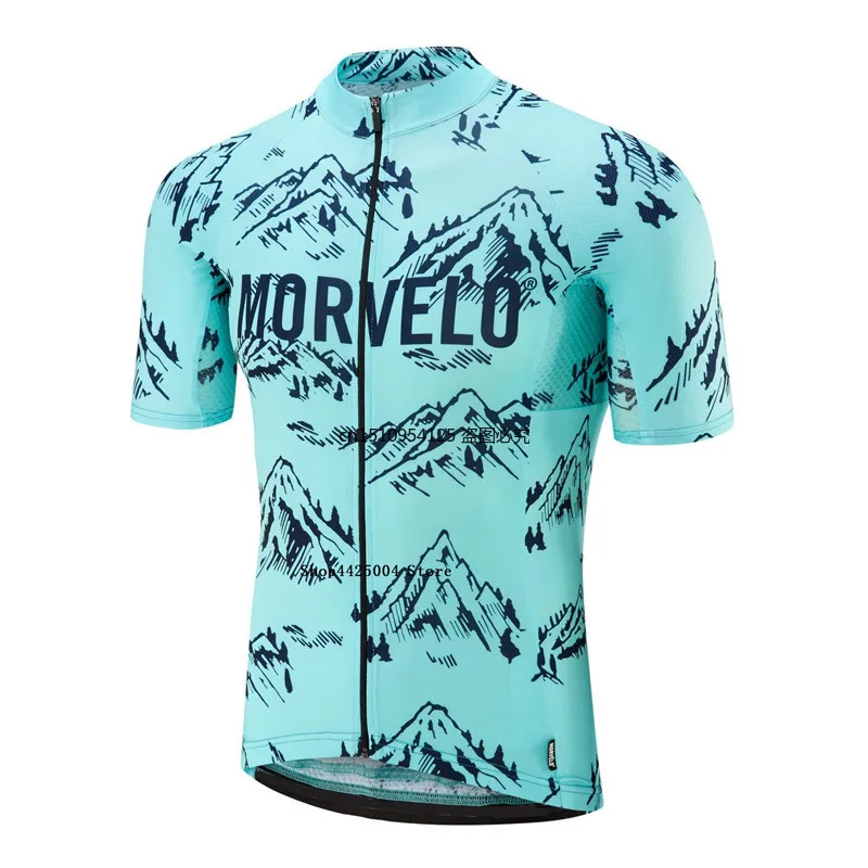 

Morvelo Men Short Sleeve Cycling Jersey mtb blue mujer maillot bike jersey camisa roupa bretelle ciclismo clothing maglie 2019