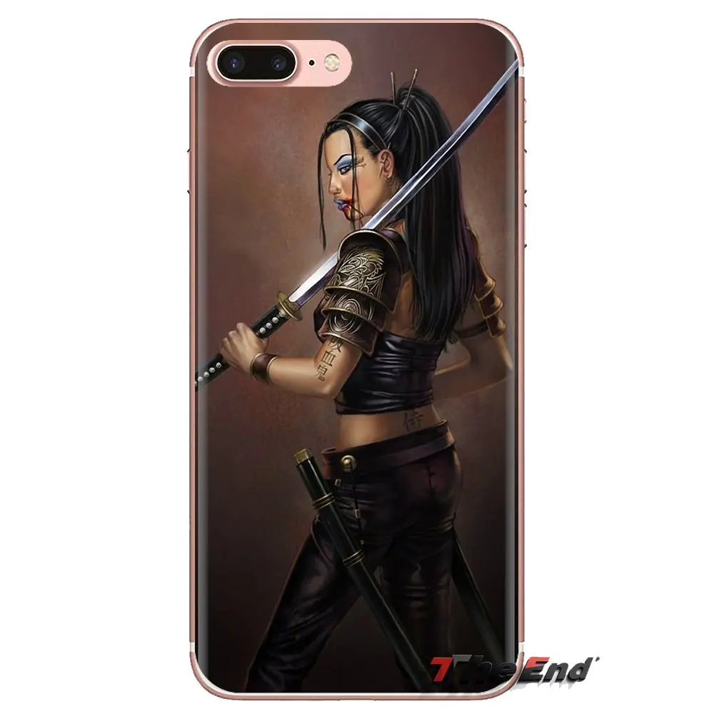 Soft Transparent Shell Covers Japan Samurai Girl For Huawei Mate Honor 4C 5C 5X 6X 7 7A 7C 8 9 10 8C 8X 20 Lite Pro |