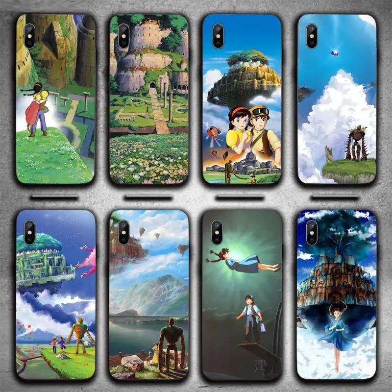 

Castle in the Sky Hayao Miyazaki anime Phone Case For iphone 12 11 13 7 8 6 s plus x xs xr pro max mini