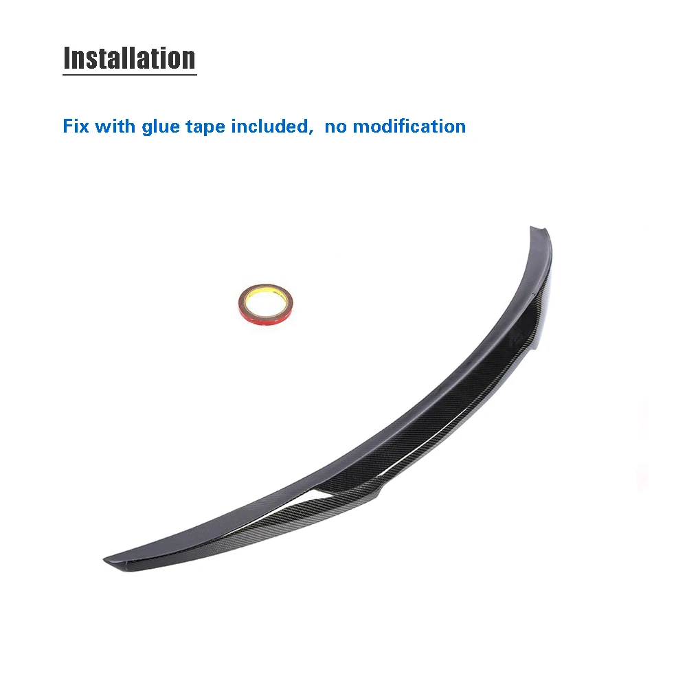 

F10 M4-style Carbon Fiber Rear Trunk Lip Spoiler for BMW 5-Series F10 520i 528i 530i 535i 550i 2010-2016