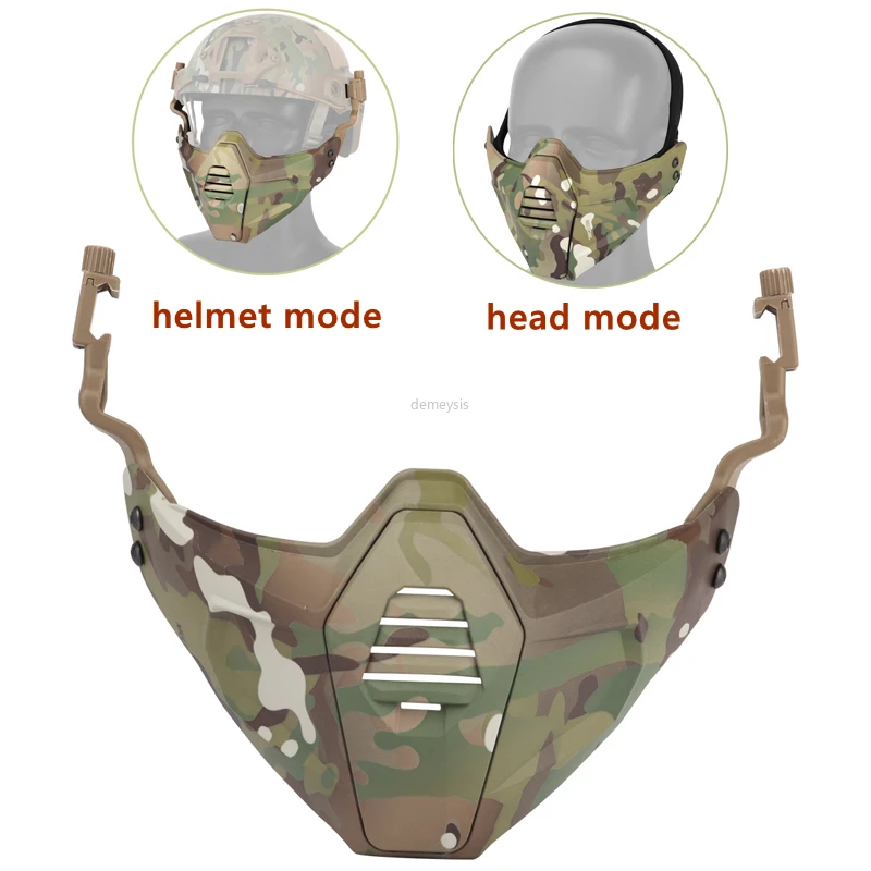 

Военная Униформа Airsoft Защитная маска тактические; На пол-лица маска для пейнтбола из дышащего материала на открытом воздухе Охота Стрельба ...