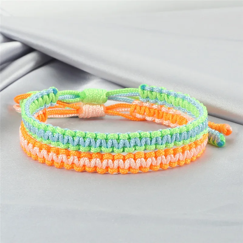 Браслеты ручной работы с узелком и веревкой очаровательные женские мужские