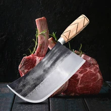 8 дюймов кованые ручной работы стали высокоуглеродистой разделочный нож Мясник кости мяса курица кухонные инструменты Китайский шеф-повара нож обвалки нарезки