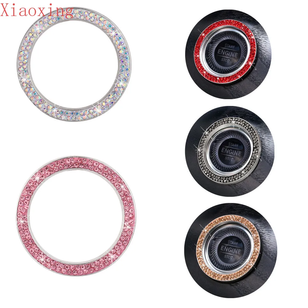 Стразы с кристаллами 1 шт. искусственное кольцо кнопка запуска и остановки