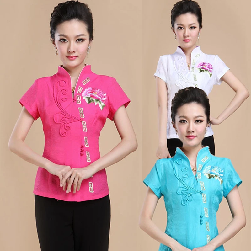 Hanfu Tang костюм для женщин топ летний официант чай художника рабочая одежда Топ