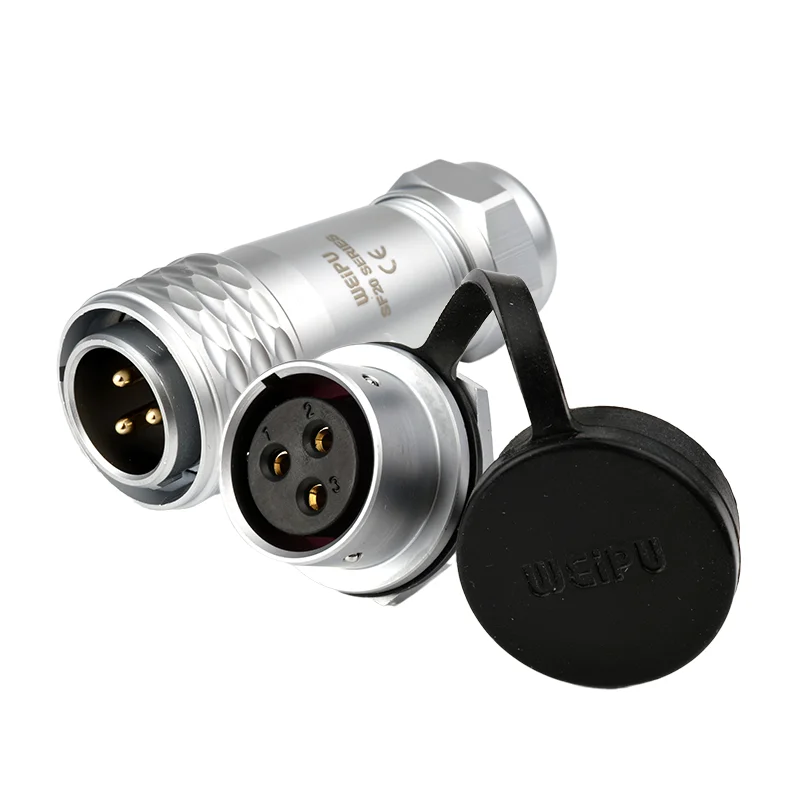 

SF20 5A 10A 25A Solder Screw Push-pull Lock Adapter Brass with Gold Plating Pins Waterproof Connector 2 3 4 5 6 7 9 12 15 Pin