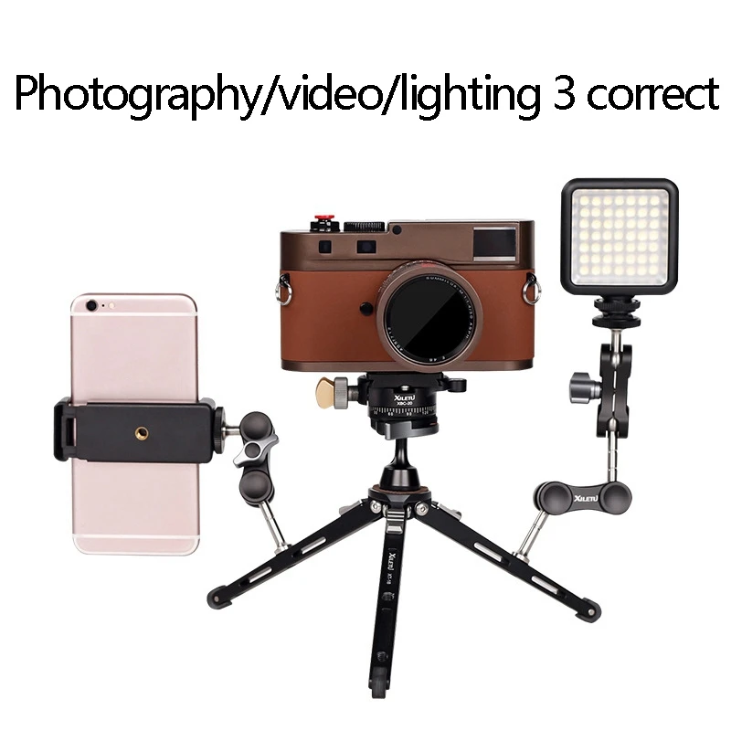 

XILETU TM-4 ic Arm with 1/4inch Universal Screw for Tripod Cellphone Flash Light Microphone Photography Accessories