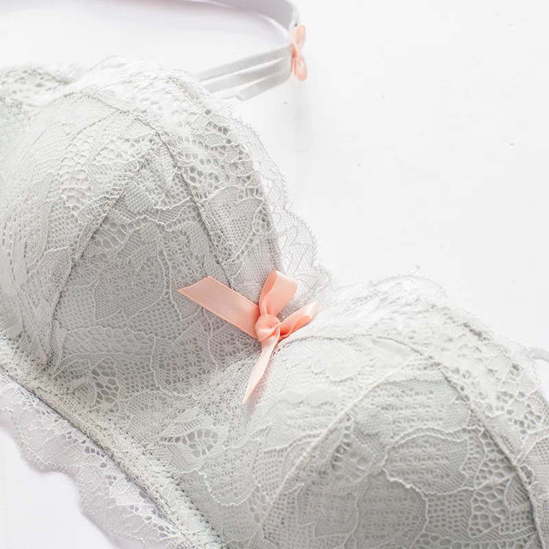 Комплект женского кружевного нижнего белья с чашками пуш ап|bra set|fashion bra setwireless set |