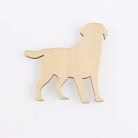 pet dog shape mascot laser cut christmas decorations silhouette blank unpainted 25 pieces wooden shape 1472