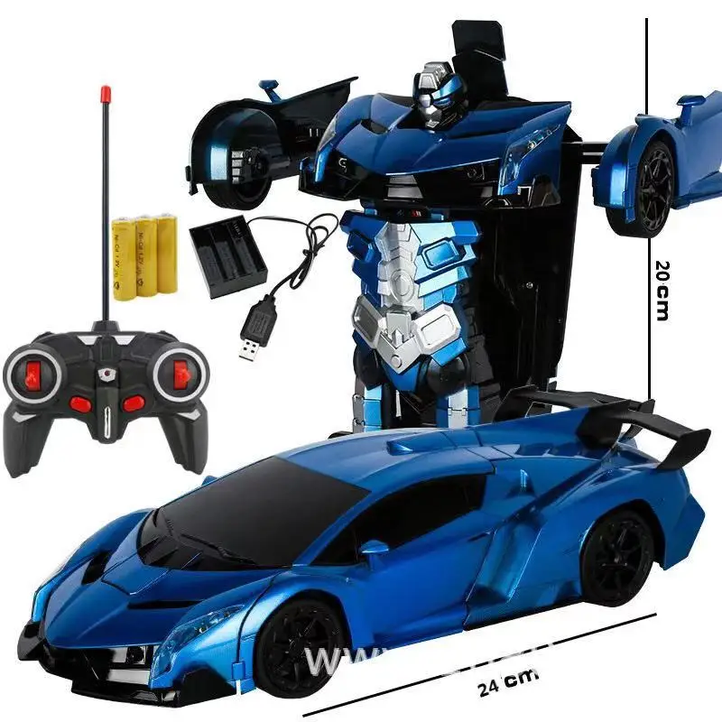Rc Transformer 2 in 1 RC Car Driving Sports Cars drive Transformation Robots Models Remote Control Fighting Toy Gift | Игрушки и хобби