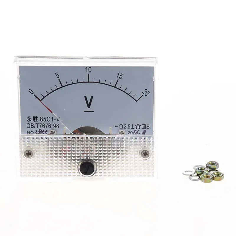 

DC 0~20V 85C1-V Class 2.5 Voltmeter Analog Volt Panel Meter