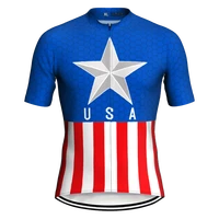 men cycling shirt mtb summer bicycle racing usa pro sport jersey wear short jacket mountain offroad breathable downhill road top