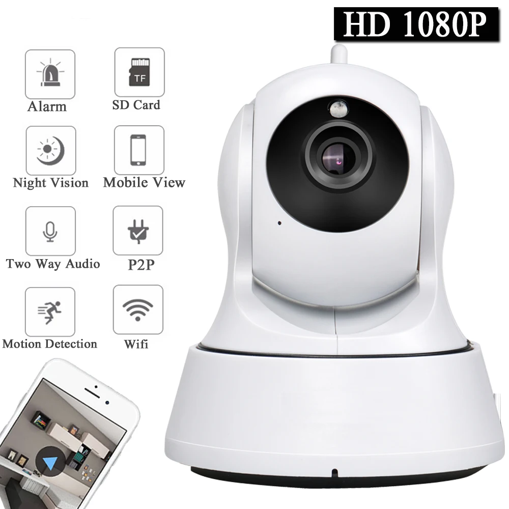 IP-камера видеонаблюдения HD 1080P 2 МП ночное видение | Безопасность и защита