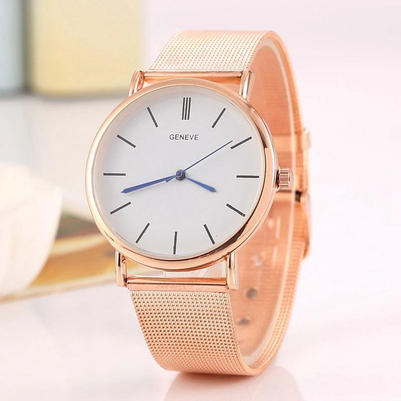 

2021 Latest Fashion Reloj Mujer Quartz Watch Simple Watch Ladies Ladies Mesh Stainless Steel Casual Bracelet Metal Girl Watch