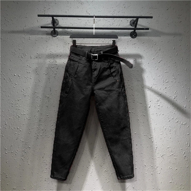 2021 осенние модные красные джинсы женские повседневные брюки ковбойские