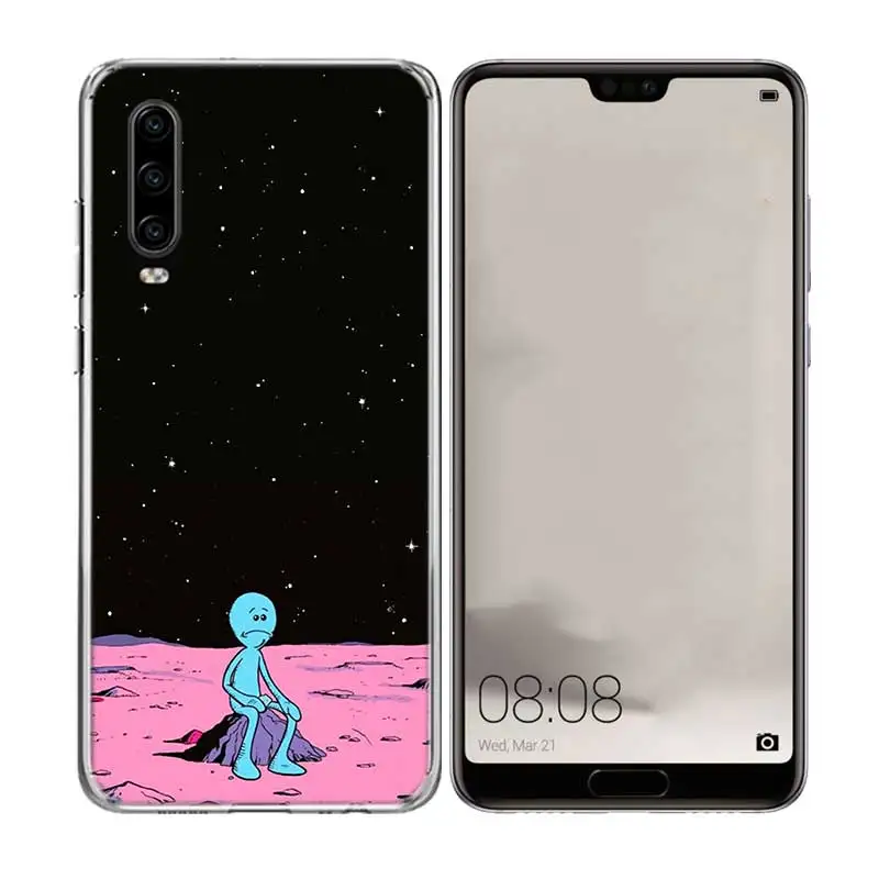 Мягкий ТПУ силиконовый чехол для телефона с изображением планеты Космос huawei P30 P20