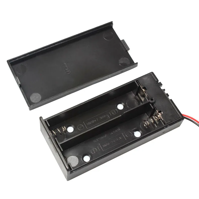 Новинка черный пластиковый чехол для хранения аккумуляторов 18650 3 7 в 2x18650
