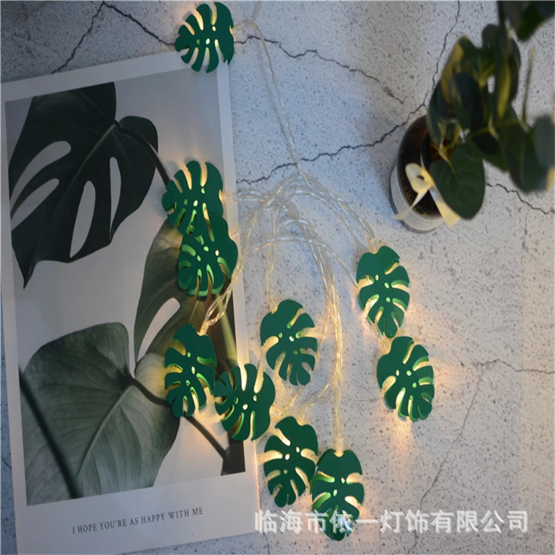 3 м 20 светодиодный металлическая черепаха лист светильник гирлянды с принтом